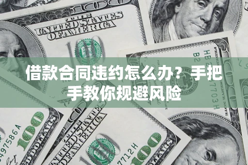 武汉借款合同违约怎么办？手把手教你规避风险