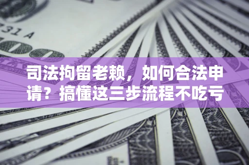 武汉司法拘留老赖，如何合法申请？搞懂这三步流程不吃亏！