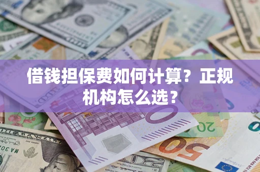 武汉借钱担保费如何计算？正规机构怎么选？