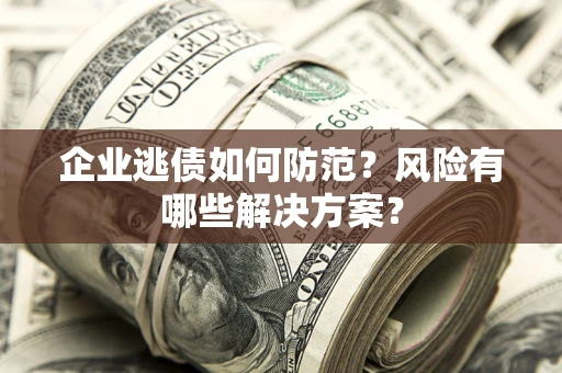 武汉企业逃债如何防范？风险有哪些解决方案？