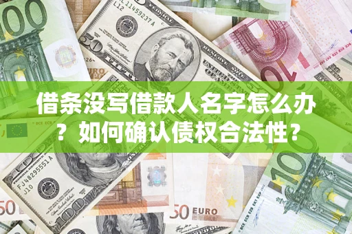 武汉借条没写借款人名字怎么办？如何确认债权合法性？