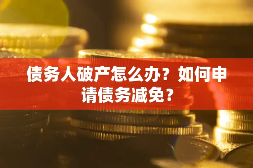 武汉债务人破产怎么办？如何申请债务减免？