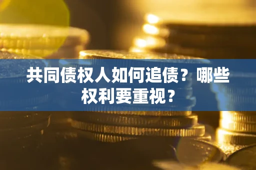 武汉共同债权人如何追债？哪些权利要重视？