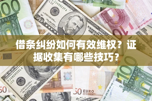 武汉借条纠纷如何有效维权？证据收集有哪些技巧？