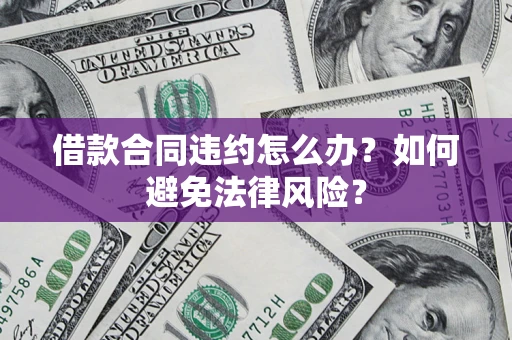 武汉借款合同违约怎么办？如何避免法律风险？